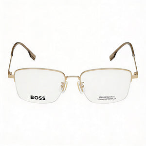 Hugo Boss 1474/f Rectangle Eyeglasses for Women — front view, Alloy Steel