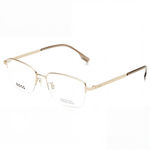 Hugo Boss 1474/f Matte Gold Rectangle Eyeglasses for Women, Alloy Steel frame