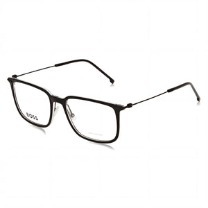 Hugo Boss 1484 Black Rectangle Sunglasses for Men, Polycarbonate lens