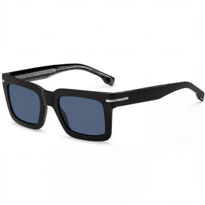 Hugo Boss 1501/S Black Square Sunglasses for Men, Black Black lens