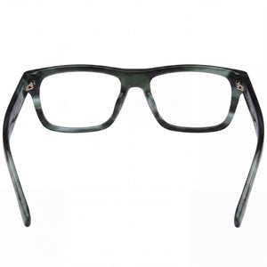 Hugo Boss 1503 Rectangle Eyeglasses Unisex — side view, Green Horn Acetate temples