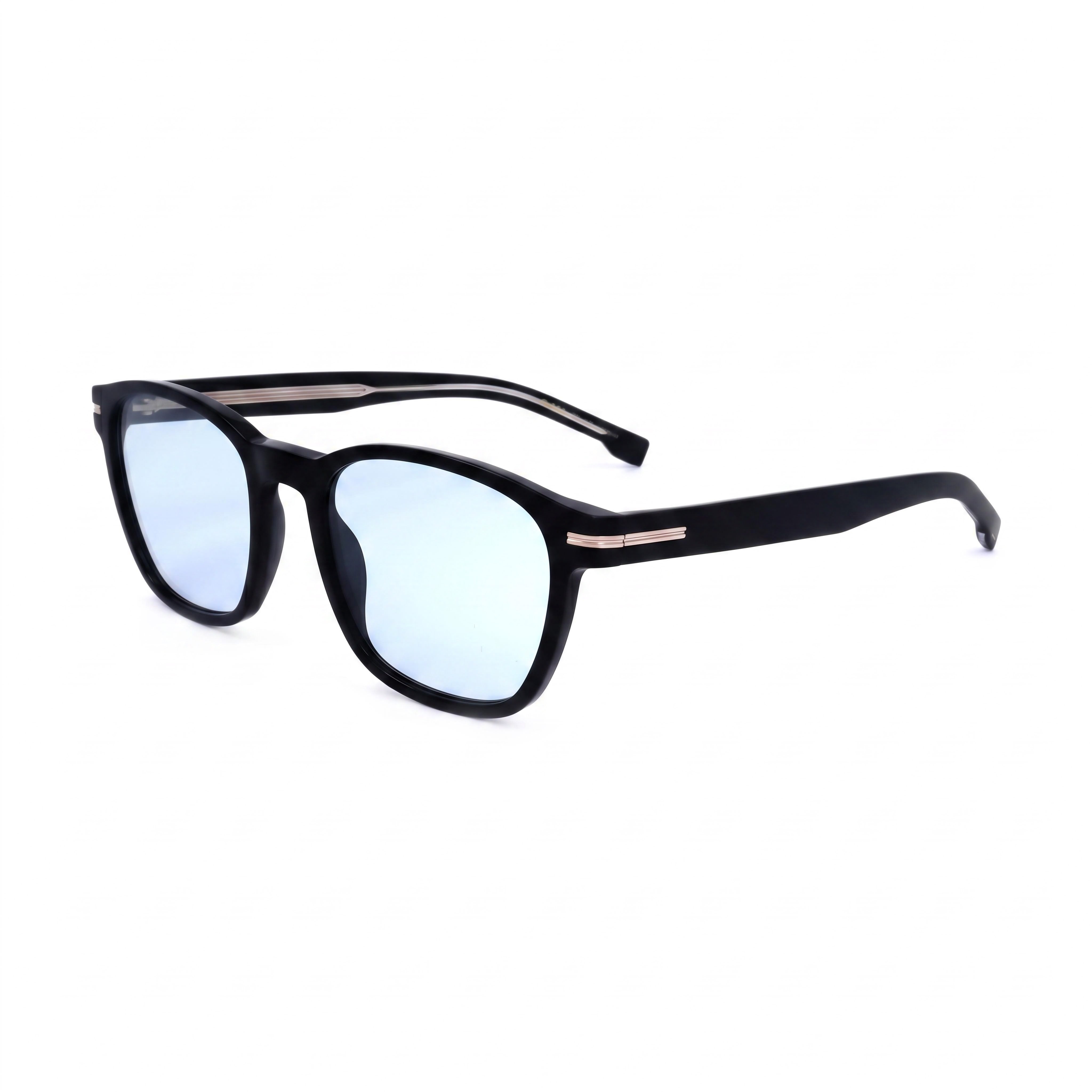 Hugo Boss 1505/S Blue Black Rectangle Sunglasses for Men, 52mm, Photo 1