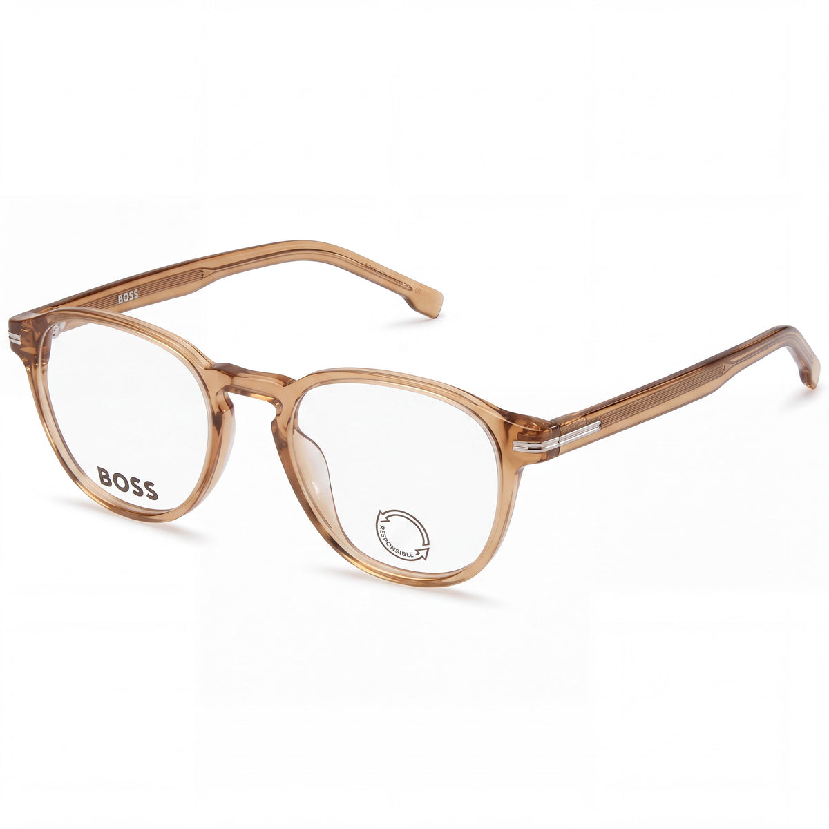 Hugo Boss 1509/G Beige Oval Eyeglasses for Men, 51mm, Photo 1
