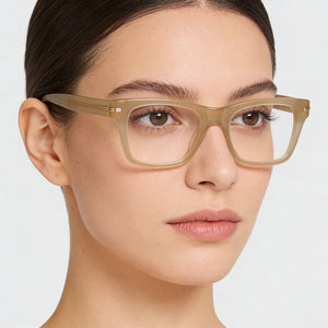 Hugo Boss 1522 Square Eyeglasses for Women — interior view, Polycarbonate demo lenses