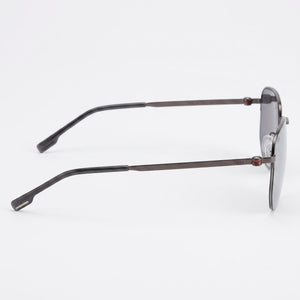 Hugo Boss 1538/F/Sk Rectangle Sunglasses Men — side view, Non-Polarized Silver lens