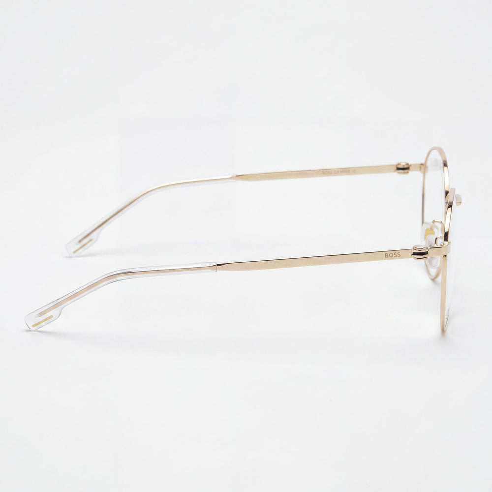 Hugo Boss 1539/F Round Eyeglasses for Men — front view, Alloy Steel