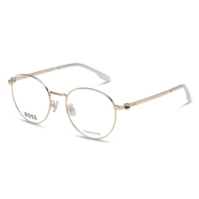 Hugo Boss 1539/F Gold Round Eyeglasses for Men, Alloy Steel frame