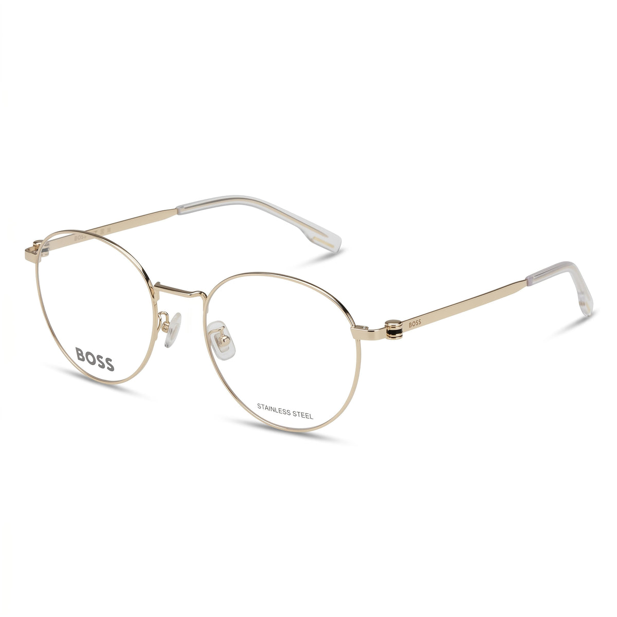 BOSS Audio Systems Gafas de sol modernas para hombre con montura de acero aleado dorado, lentes de policarbonato, protección UV 52 mm, Photo 1