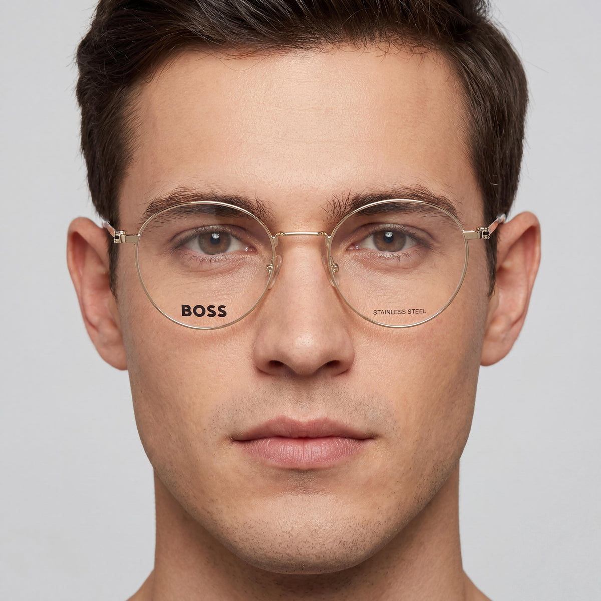 BOSS Audio Systems Gafas de sol modernas para hombre con montura de acero aleado dorado, lentes de policarbonato, protección UV 52 mm, Photo 4
