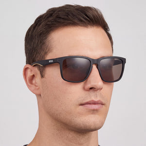 Hugo Boss 1542/f/s Rectangle Sunglasses for Men — interior view, Polarized lens detail