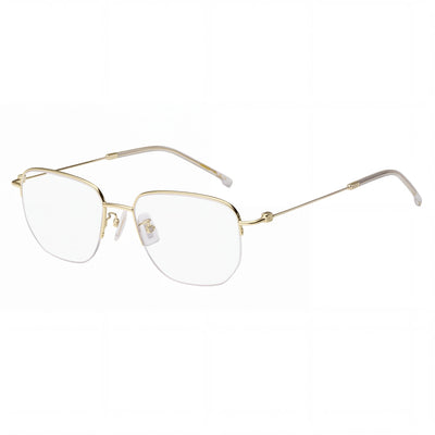 Hugo Boss 1544/f Gold Rectangle Eyeglasses Unisex, Alloy Steel frame