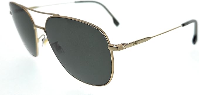 Hugo Boss 1557 Aviator Sunglasses Men — side view, Non-Polarized Green lens