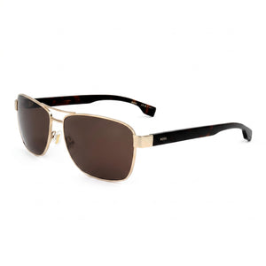 Hugo Boss 1559/O/S Rectangle Sunglasses for Men, Brown lens