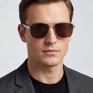 Hugo Boss 1559/O/S Brown Gold Sunglasses Men — lifestyle wear, terrace lunches and slow afternoons