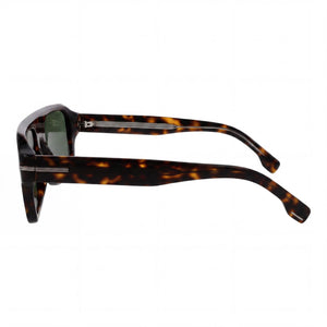 Hugo Boss 1595/S Rectangle Sunglasses Men — side view, Non-Polarized Green Lightgreen lens