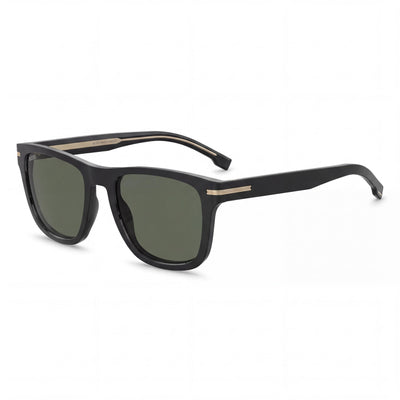 Hugo Boss 1626/S Black Rectangle Sunglasses for Women, clear lens
