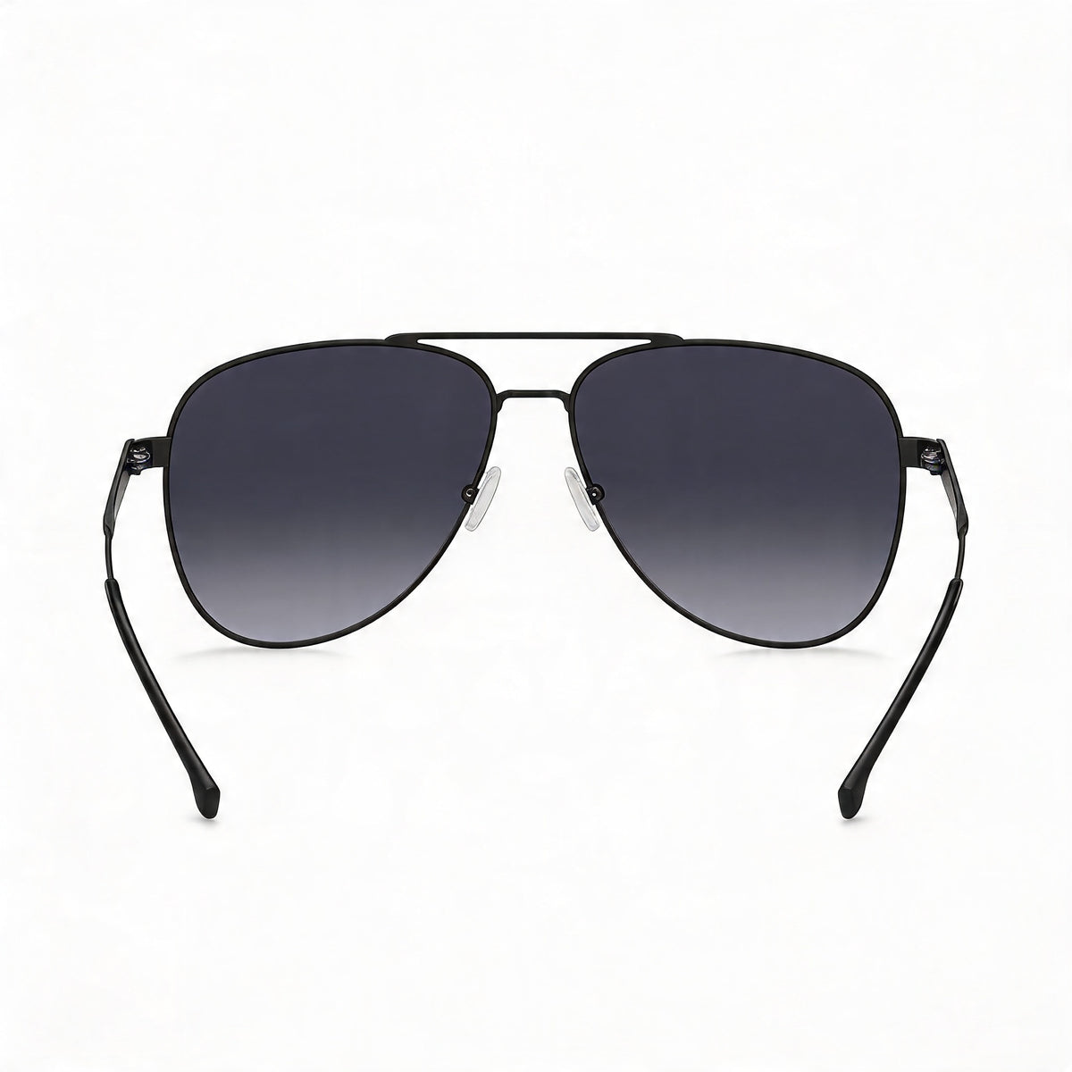 HUGO BOSS Gafas de sol modernas para hombre, con montura de acero inoxidable, protección UV, rutenio oscuro mate, 60 mm, Photo 3