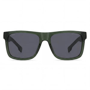Hugo Boss 1647/S Rectangle Sunglasses for Men — front view, Eco Cellulose frame