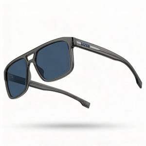 Hugo Boss 1648-S Rectangle Sunglasses for Men — front view, ECO CELLULOSE P.INJ frame