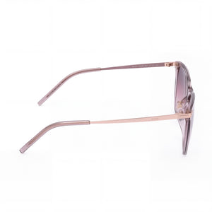 Hugo Boss 1661/S Cat Eye Sunglasses Women — side view, Non-Polarized Burgundy Shaded Pink lens
