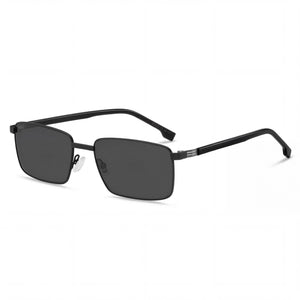Hugo Boss Boss 1700/S Black Rectangle Sunglasses for Women, Grey lens