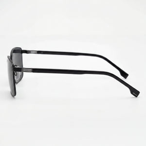Hugo Boss Boss 1700/S Rectangle Sunglasses Women — side view, Non-Polarized Grey lens