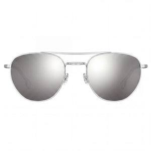 Hugo Boss 206808 Rectangle Sunglasses for Men — front view, Stainless Steel frame