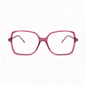 Hugo Boss Rectangle Eyeglasses for Women — front view, Acetate