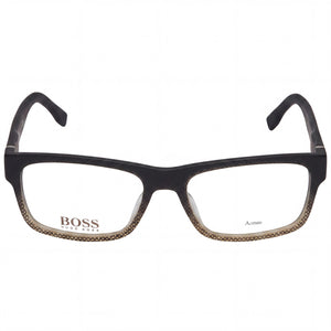 Hugo Boss Rectangle Eyeglasses for Men — front view, Acetate
