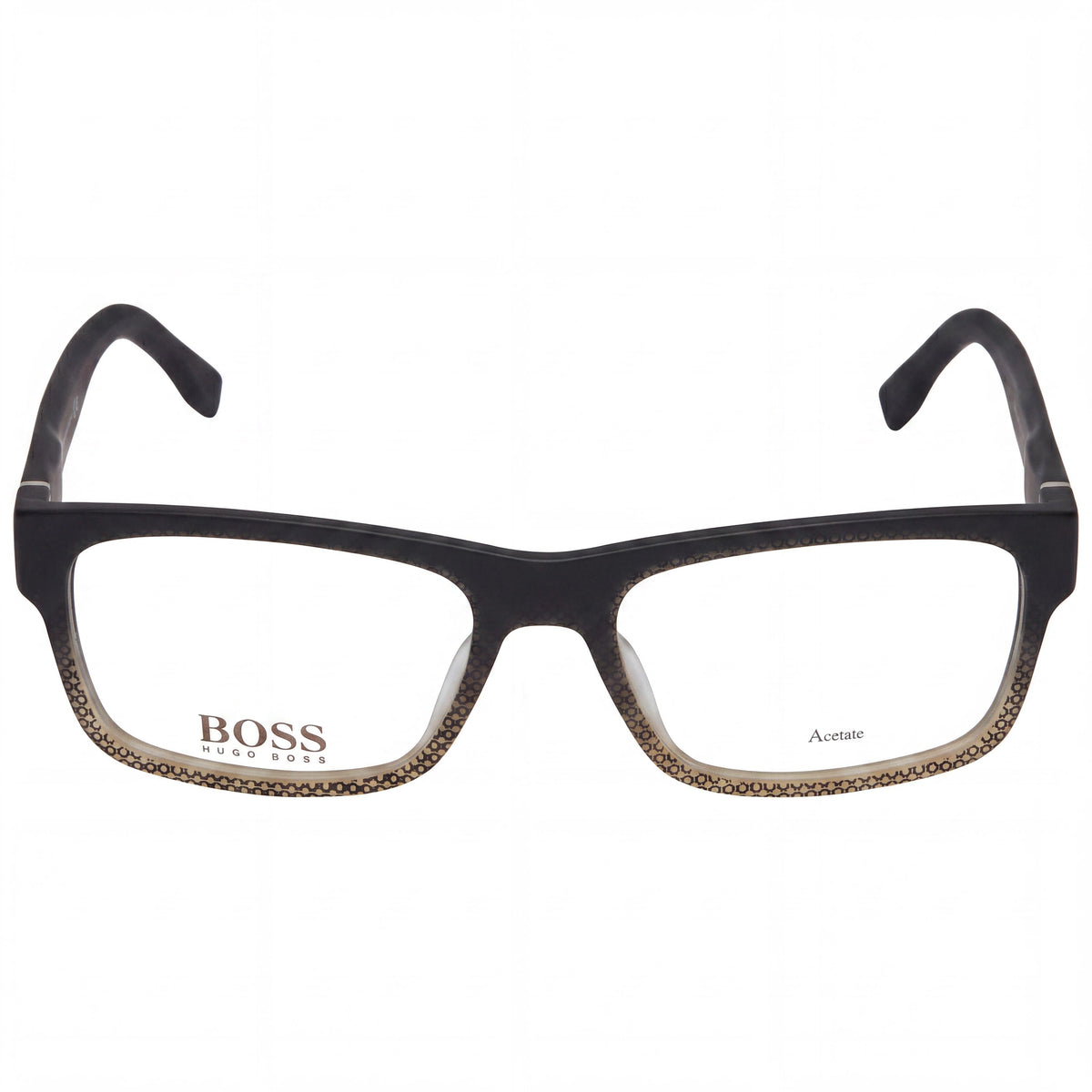 Gafas BOSS modernas para hombre, textura gris sombreada, acetato gris transparente, no polarizadas, 54 mm, Photo 2