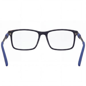 Hugo Boss Rectangle Eyeglasses Unisex — side view, Black Acetate temples