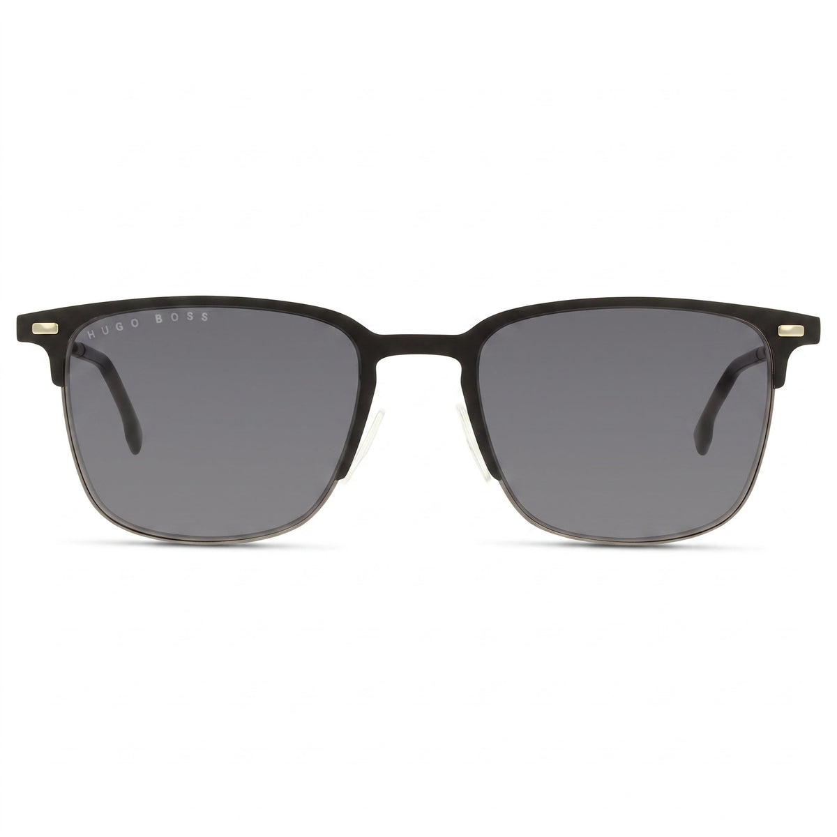 Hugo Boss Matt Black Rectangle Sunglasses for Men, 54mm, Photo 2