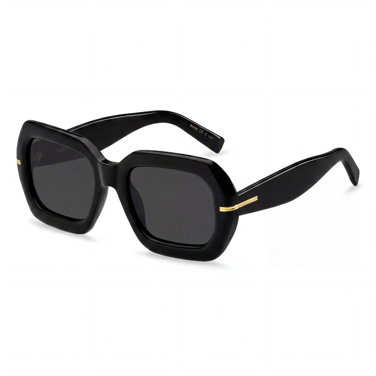 Gafas de sol rectangulares negras Hugo Boss para mujer, 54 mm, Photo 1