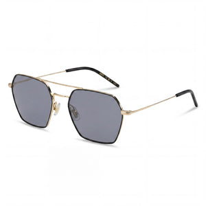 Hugo Boss Black Rectangle Sunglasses for Women, Gold Black lens