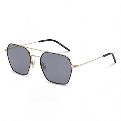 Hugo Boss Black Rectangle Sunglasses for Women, Gold Black lens