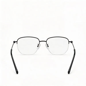 Hugo Boss Square Eyeglasses for Women — front view, Alloy Steel