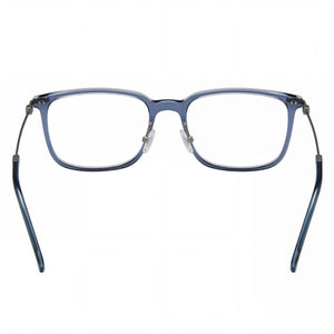 Hugo Boss Rectangle Eyeglasses Men — side view, Blue temples