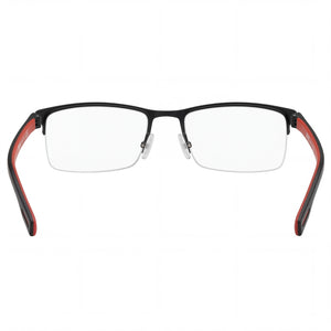 Hugo Boss Boss 0610/N Semi Rimless Eyeglasses Men — side view, Black Acetate temples