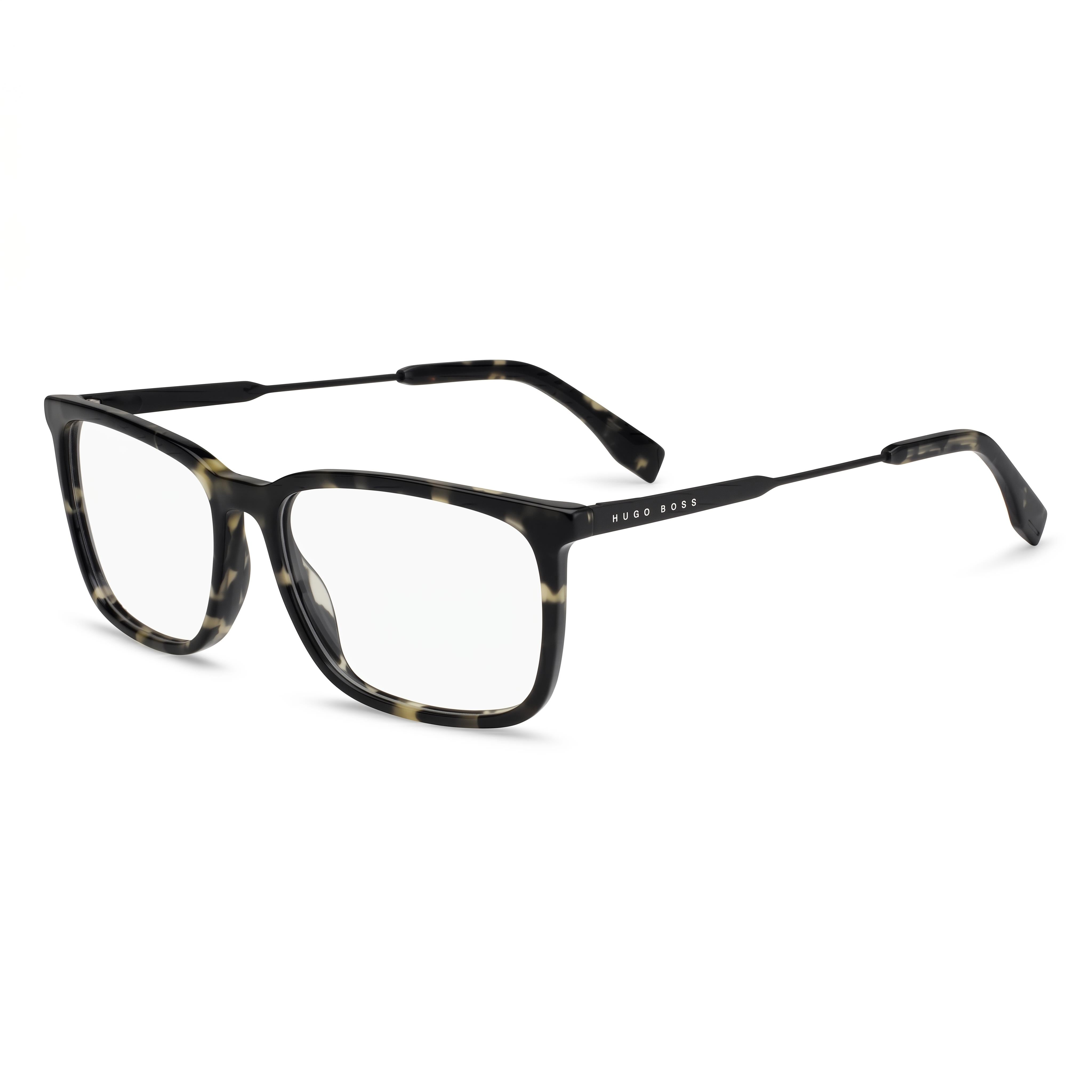 Hugo Boss Boss 0995 Gafas Rectangulares Havana Negras para Hombre, 54mm, Photo 1