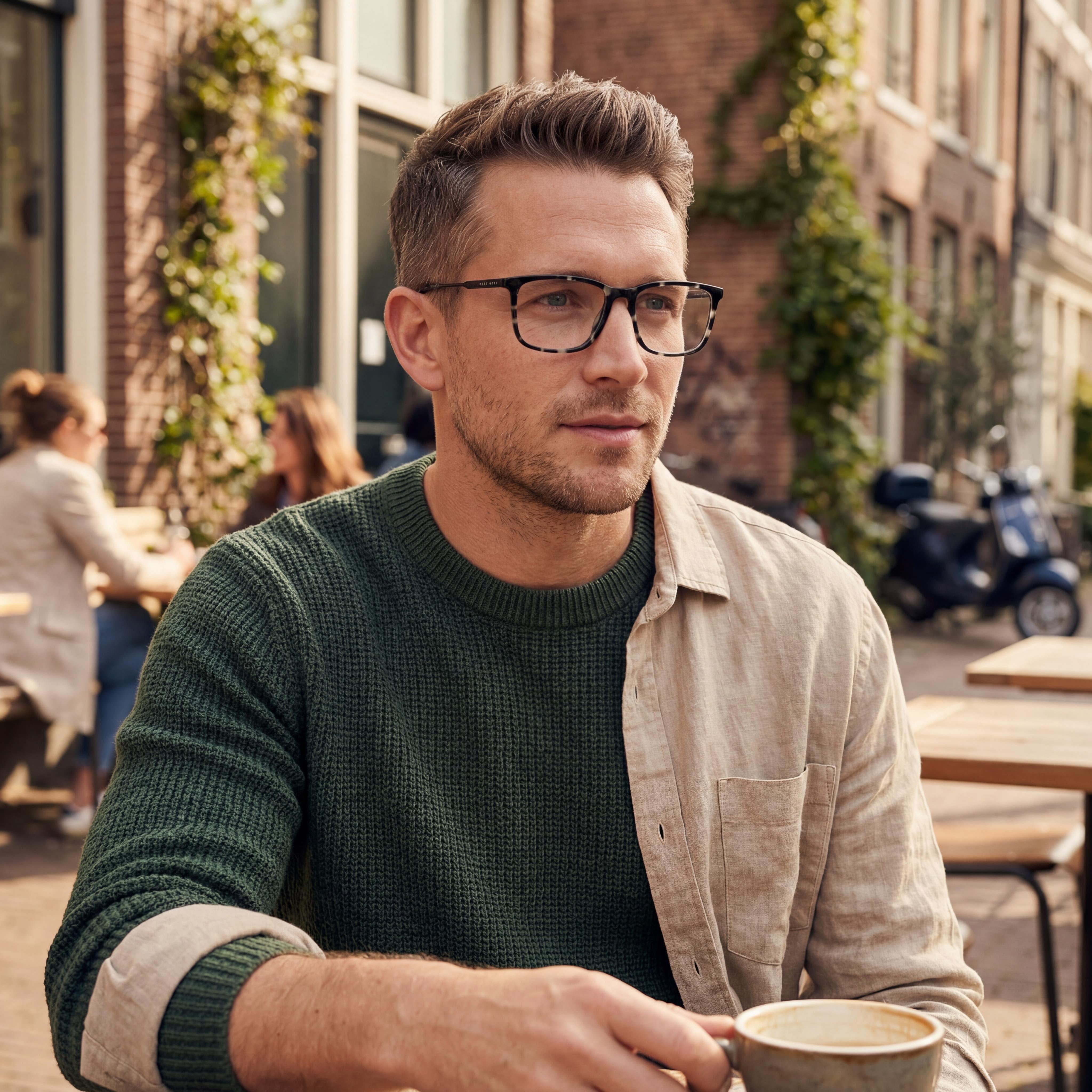 Hugo Boss Boss 0995 Gafas Rectangulares Havana Negras para Hombre, 54mm, Photo 4