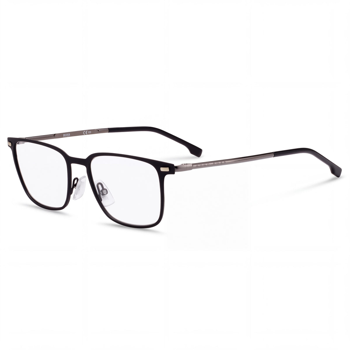 Gafas Hugo Boss 1021 para hombre, montura de metal negro mate, lentes de policarbonato negro mate sin graduación, 52 mm, Photo 1