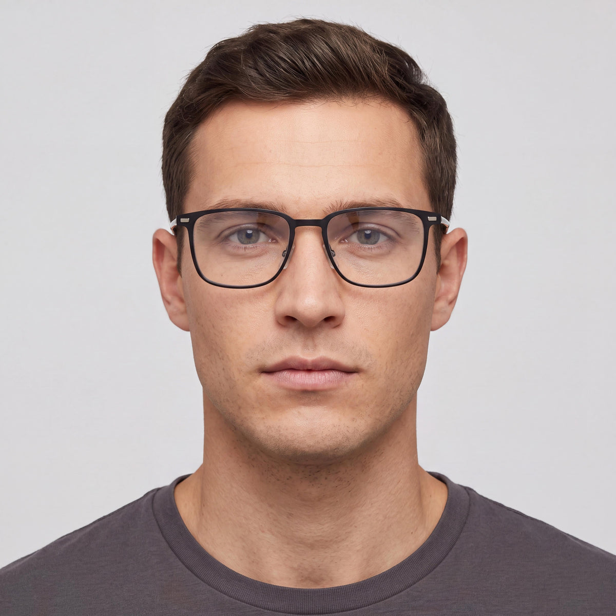Hugo Boss Boss 1021 Matte Black Rectangle Eyeglasses for Men, 52mm, Photo 4