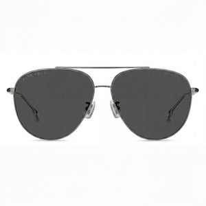 Hugo Boss Boss 1296/F/S Aviator Sunglasses for Men — front view, Stainless Steel frame