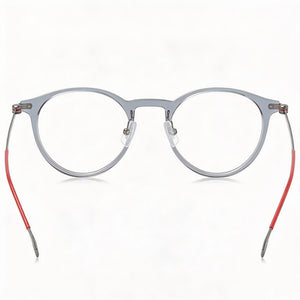Hugo Boss Boss 1350/f Round Eyeglasses Women — side view, Gray Propionate temples