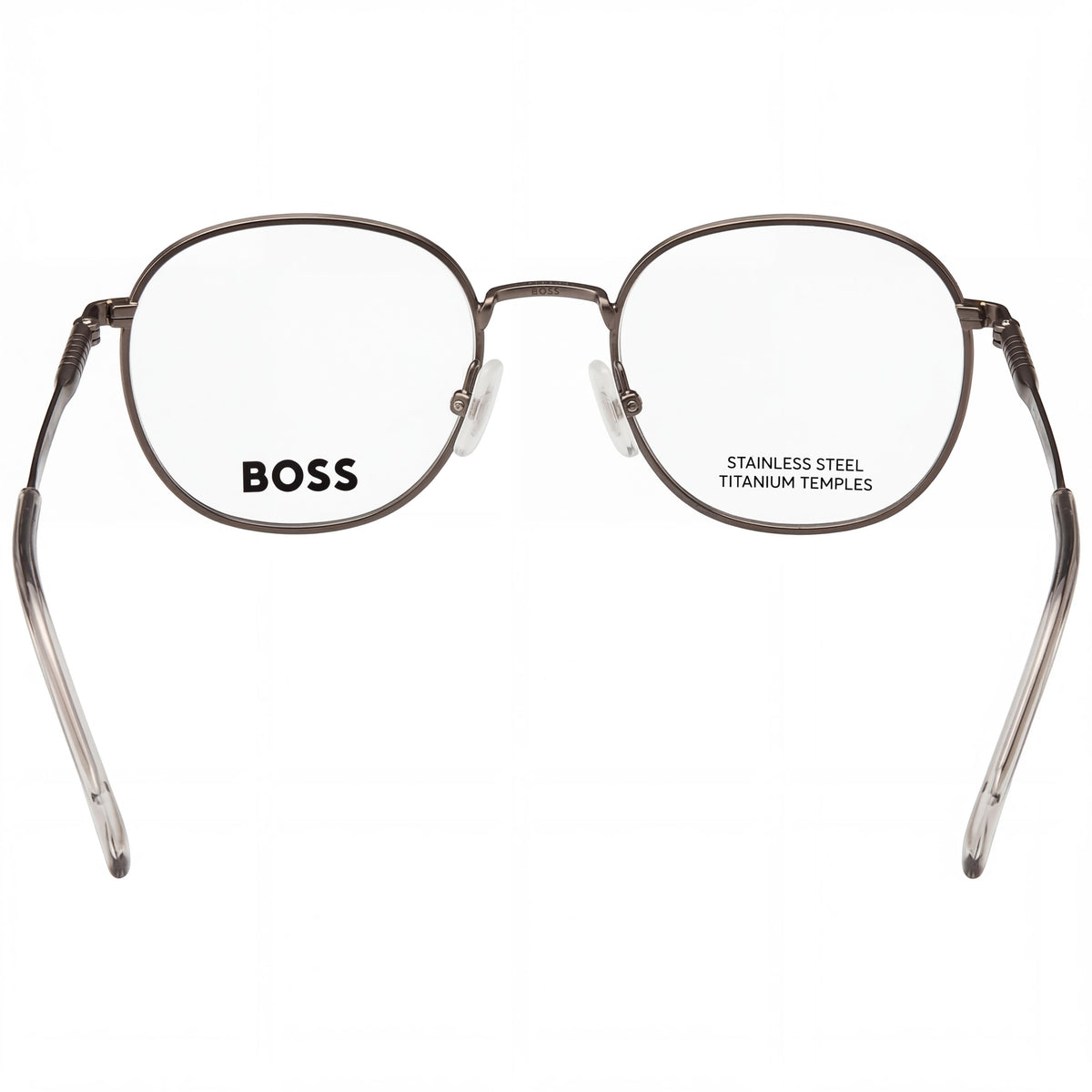 Hugo Boss Boss 1415 Gafas redondas plateadas para hombre, metal 55mm, Photo 3