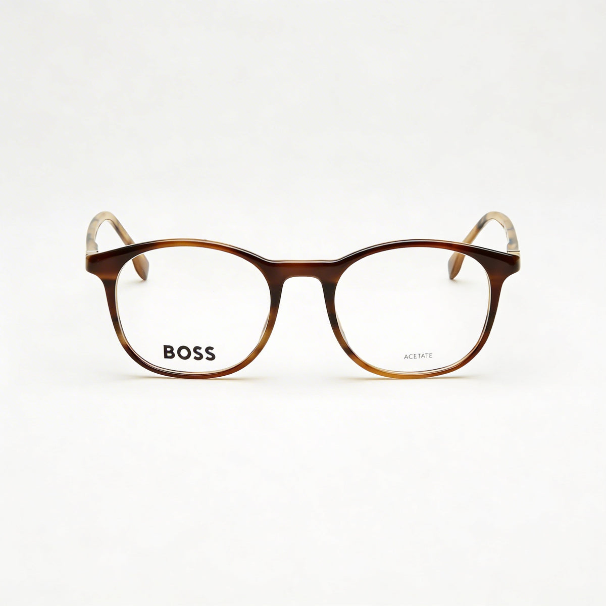 Gafas graduadas redondas unisex Hugo Boss Boss 1437 marrón dorado tipo cuerno, 53 mm, Photo 2