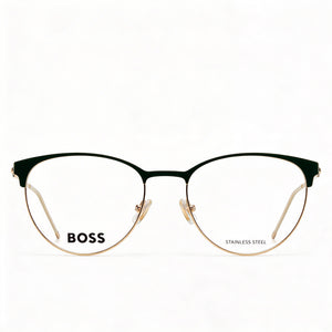 Hugo Boss Boss 1460 Oval Eyeglasses Unisex — front view, Alloy Steel