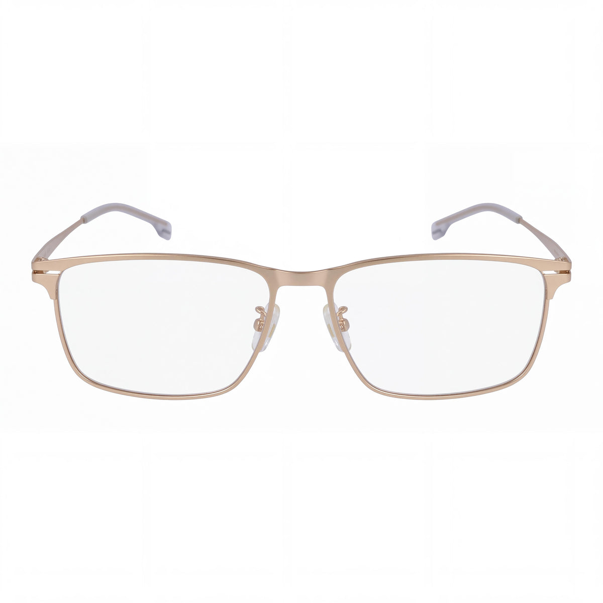 Gafas Hugo Boss rectangulares de metal dorado mate unisex, 40 mm, Photo 2