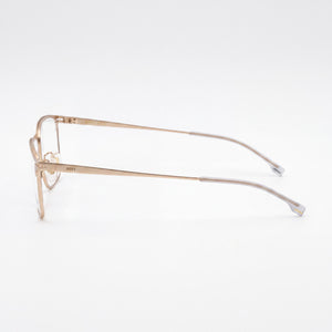 Hugo Boss Boss 1467/f Rectangle Eyeglasses Unisex — side view, Gold Metal temples