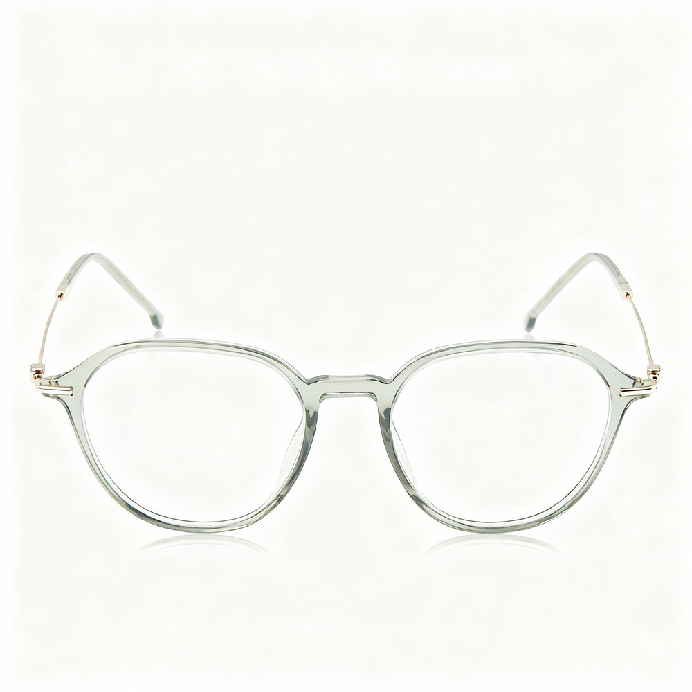 Hugo Boss Boss 1481 Round Unisex Eyeglasses — front view, Magnesium